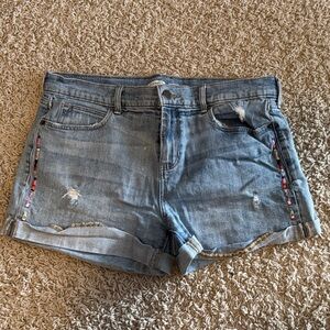 Old Navy Blue Jean Shorts with Colorful Accents